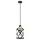 Z-Lite Malcalester 1 Light Mini Pendant, Matte Black & Olde Brass 481MP-MB-OBR - alternate 3
